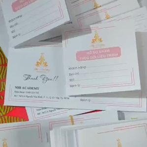 100 cuốn Sổ hồ sơ theo dõi liệu trình spa đóng cuốn ghim giữa đẹp