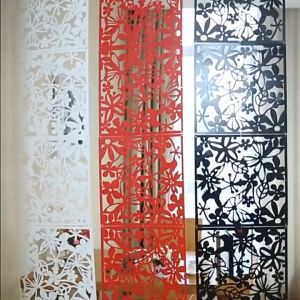 Hanging Screen Divider Removable Partition Panel Living Room Curtain Hollow Out Butterfly 1pc