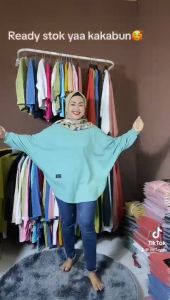 Atasan Wanita Lengan Batwing bahan katun kombed 24s semi crop semi blouse terbaru dan terlaris