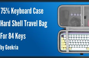 Geekria เคสคีย์บอร์ด75%-80%กระเป๋าเดินทางแบบแข็งสําหรับ84 Key คีย์บอร์ดไร้สายแบบพกพาใช้งานร่วมกับ Keychron K2 K3 Logitech POP คีย์บอร์ดแบบกลไก
