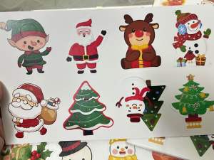 Set 50-100 Thẻ Gắn Kẹo Mút Noel - Hình In 2 Mặt