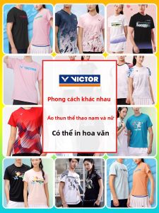 Áo Thun Cầu Lông Thoáng Khí Cho Nam Và Nữ VICTOR 2025 Mùa Xuân Mùa Hè Thể Thao Áo Thun Tay Ngắn Vải Thấm Hút Ẩm