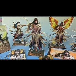 Love and Deepspace Zayne God of Annihilation Series Merchandise Keychain Stand Clear Card Badge Goods Itabag Decoration Pendant Gift for Friends