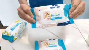 Mabou ทิชชู่เปียก 80แผ่น/ซอง ผ้านุ่มชุ่มชื่น ไม่มีแอลกอฮอล์ Baby wipes กระดาษเปียก ทิชชู่ เปียก มีฝาปิด ขนาดพกพา COD