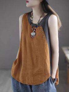 เสื้อกั๊กคอฮอลเตอร์ทรงหลวมสบาย ๆ สำหรับผู้หญิงในช่วงฤดูร้อนปี 2025 เสื้อคลุมกันหนาวแบบบางไม่สมมาตร ทรงหลวม เสื้อคลุมกันหนาวแบบลำลอง