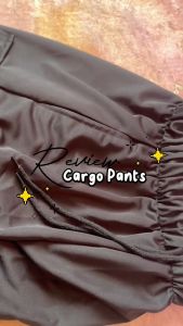 [TERLARIS] CARGO WANITA HIGHWAIST KOREAN LOOSE CELANA KARGO PANJANG LOTTO ELVANA