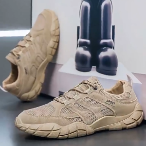 Spring Air Mesh Shoes Soft Sole Lightweight Non-Slip Outdoor Travel Shoes For Men