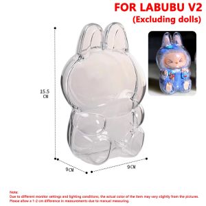 Transparent Protective Cover For Labubu Monster Toy Elf Doll Cover Storage Box Cute Elf Plushie Display Cover for Party Dolls