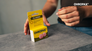 ที่อุดหู ขี้ผึ้งอุดหูแบบสําลี EAR PLUG ohropax classic 6 pairs สีชมพู โฟมอุดหู