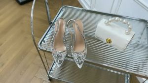 MANXIXI Fashion Women High Heels 4.33 Inches Beautiful Party Shining Sandals (Size 35-42)