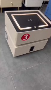 Smart bedside table simple bedroom bedside table with wireless charging Bluetooth speaker three-color light With sensor light