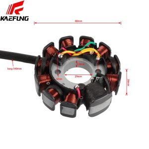 11-Pole Motorcycle Ignition Coil Generator Stator 6 Copper Wire Magneto for GY6 125CC CB125 ZS125 Moped - Motorcycle Accessories