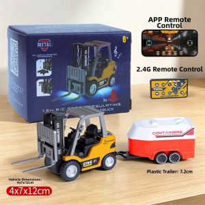 Mini Alloy RC Toy Forklift Model Bluetooth Electric