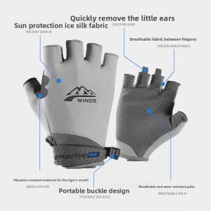 JIFANPAUL|Summer hiking and climbing sports gloves for men anti-slip fingerless gloves for women suitable for outdoor cycling and fishing