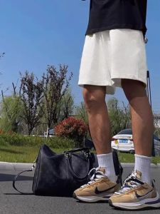 American Style Casual Basketball Five-Point Pants Loose Drawstring Shorts Mens Basic Solid Color Summer Leisure Fashion Brand