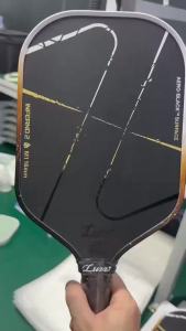 Luzz Inferno 2.0 Aero Black M1 16mm Elongated Pickleball Paddle MPP Core Emery Carborundum Durable Rough Grit Surface