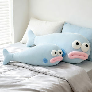 clu Cute Ugly Big Lips Fish Plushie Pillow Long Sea Stuffed Toy Soft Cushion Creative Cartoon Plush Doll ulc