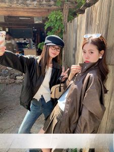 Retro American Loose Fit Slim Leather Jacket