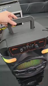 ลำโพงบลูทูธ ลำโพงดอก10นิ้ว ZQS10102 แถมไมค์ลอย+ไมค์สาย+รีโมท 20W รองรับAUX TF USB ปรับเสียง/ไฟได้ มีหูหิ้ว ลำโพงเสียงดี เบสแน่น