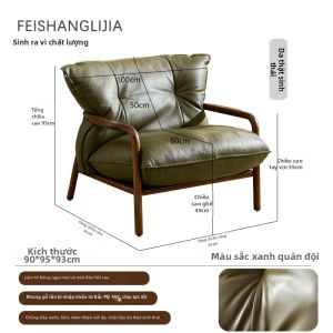 FEISHANGLIJIA | Ghế Sofa Da Thật Cổ Điển