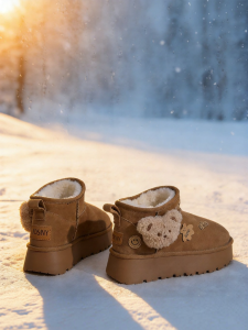 Josiny | Cute & Sweet Fleece Lined Snow Boots Thick Casual Puffer Boots