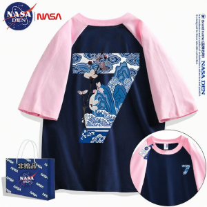 NASACollab Shoulder Insert Heavyweight Cotton Short Sleeve T-Shirt