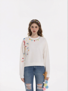 Spring New Cute Print Womens Long Sleeve Sweatshirt
