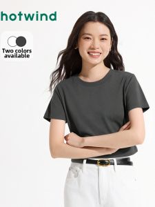 Hotwind | Womens Slim-fit Round-neck Short-sleeve T-shirt