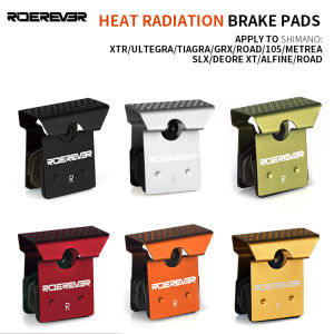 RIDEREVER Road Bicycle Disc Brake Pads Semi-metal Pad Long-lasting Performance Cooling Dustproof For SHIMANO XTXTRM9100 Cycling