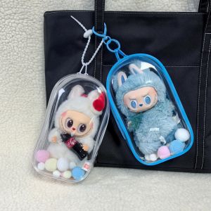 Labubu 3rd Gen Plush Toy Protective Case Transparent Dustproof Cover High Energy Front Protection Soft Rubber Hanging Ornament