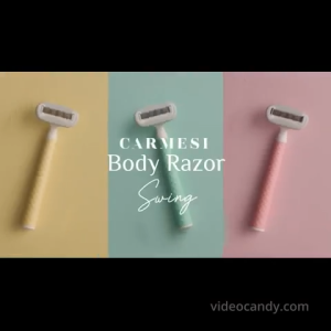 Carmesi Body Razor Swing | Swings & Swerves Along Your Curves | Moisture Ribbon With Aloe Vera & Vit E 2-Way Pivot Unique Diamond-Textured Handle | Pink Passion