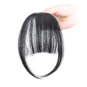 Synthetic Straight Air Bangs Clip In Hair Extension Fake Fringe False Hairpiece for Women Clip In Bangs Daily