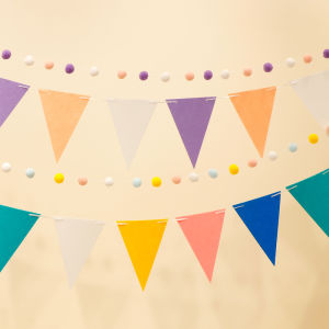 SHIERAI | Colorful Non-woven Triangular Bunting for Decoration