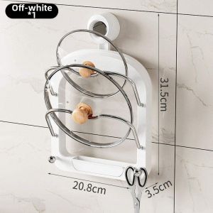 Suction Cup Multi-layer Pot Lid Organizer No Drilling