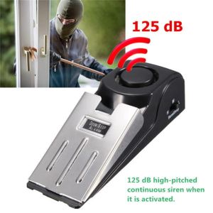 Security protection 125dB super loud anti-theft alarm system household wedge-shaped door stopper emergency alarm device