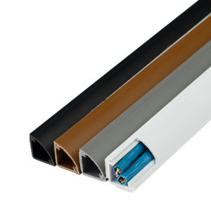 Asio PVC Corner Wall Mounted Triangular Fan Arc Wiring Channel Pressure Line Decorative Durable Foot Traffic for Electronic Components Market