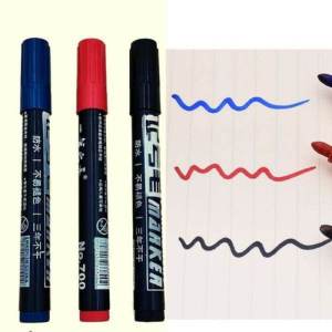 Black Permanent Marker Pen Quick Drying Waterproof