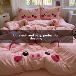 High-Quality Ultra-Soft Cotton Bedding Set For Dorm Students