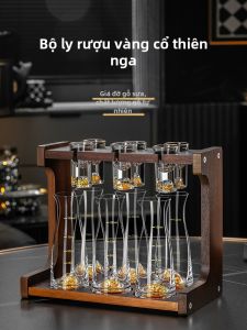 CRISTALGLASS | Bộ Ly Rượu Baijiu Pha Lê Kính Mạ Vàng Sang Trọng