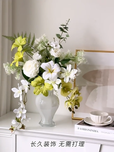 Designer French artificial flower arrangement luxury high-end bouquet living room table decoration floral decoration vase flower arrangement