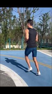 313Men Compression Tights Training &Exercise Shorts with Zipper Pocket Quick Dry Marathon Running Basketball Fitness Workout Sport Shorts BB843