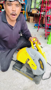 เครื่องตัดเหล็กบ้านตัดเหล็กเส้นโปรไฟล์โลหะเลื่อยตัดพลังงานสูงเครื่องตัดมุม 14 นิ้ว