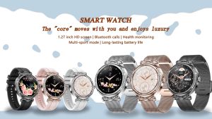 Simbojoy SmartWatch Wanita CF32 Luxury Berlian Layar Terang 1.27 HD Bluetooth Call Jam Pintar