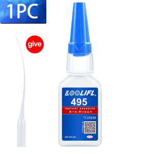 LOOLIFL 20g 495 Super Glue Instant Quick-drying Cyanoacrylate Adhesive Leather Rubber Wood Metal diyStrong Bond Liquid Glue Tool