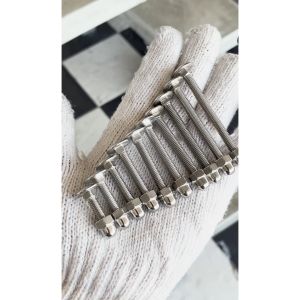 M6 สกรู หัวกลมคอเหลี่ยม สกรูยึดลายไม้ สแตนเลส เกรด304 เลือกความยาว ได้ 25-70mm ( แพ็คละ 10 ตัว นอต+หัวหมวก)