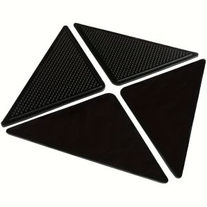 4Pcs Triangle Washable Reusable Rug Gripper Anti-skid Rubber Mat Non Slip Patch Tape for Tile Floors Carpets Corners Pad