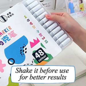12/24/36/48Colors Direct Liquid Acrylic Marker Pen Highlighter Markers Set Soft Head DIY Crafts Making Art Supplies Markers