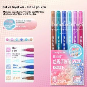 Bộ Bút Gel Màu Languo 1.0mm Có Hiệu Ứng Lấp Lánh Dành Cho Học Sinh Viết Vẽ Đánh Dấu Ghi Chú Văn Phòng Phẩm Học Đường
