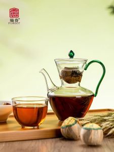 Furu Handheld High Borosilicate Glass Tea Pot Small Qingkan Green Tea Brewing Flask Warm Alcohol Pot New Chinese Style Tea Set