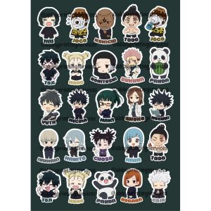 Jujutsu Kaisen Characters Paper Stickers A4 Size cut using cutting machine